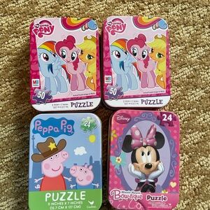 Disney and Hasbro Kids Puzzle Set - Pink and Blue